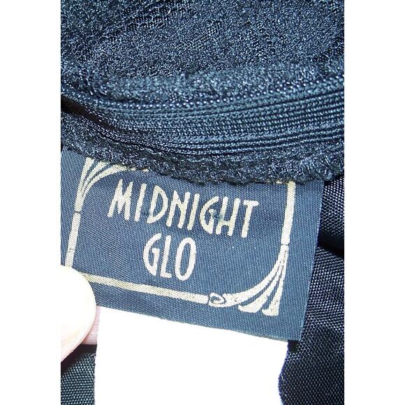 Vintage 1980s Midnight Glow Strapless Black Lace Full Skirt Party Dress Size 12 - Picture 6 of 6